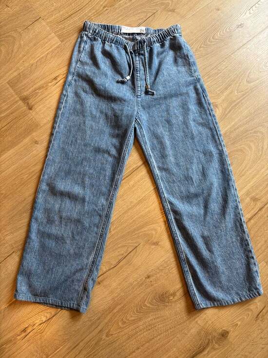 Rag & Bone Denim - Rag & Bone Elastic Waist Drawstring Wide Leg Ankle Jeans Size 24( US size 00)